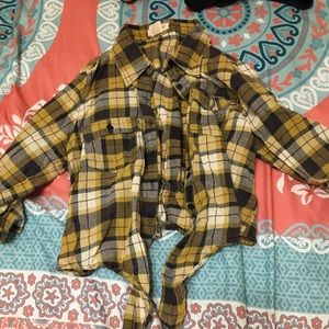 Yellow and black flannel
